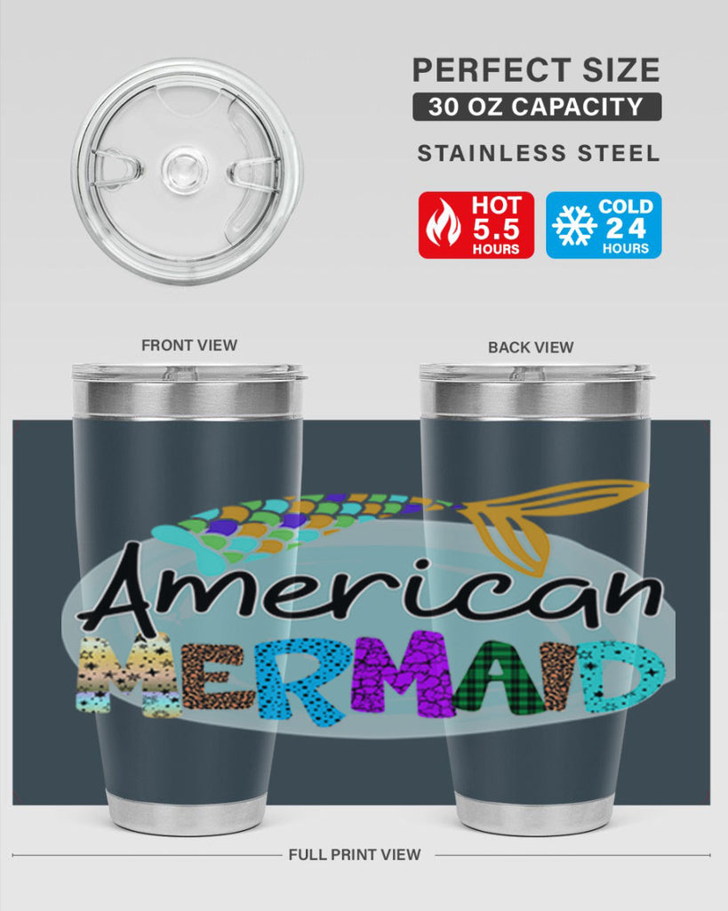 American Mermaid 14#- mermaid- Tumbler