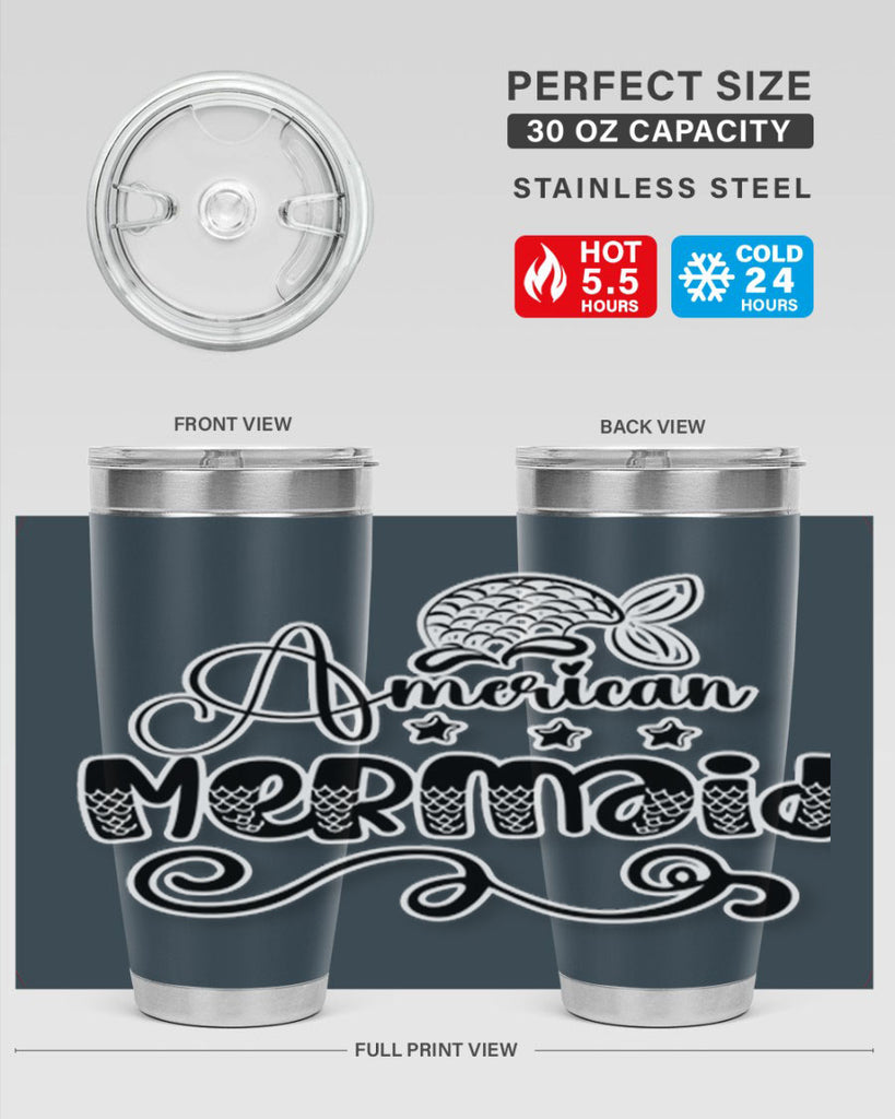 American Mermaid 15#- mermaid- Tumbler