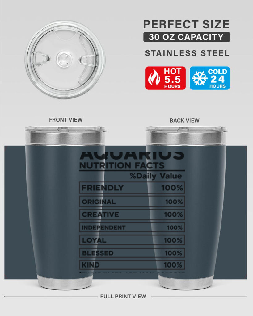 Aquarius Nutrition Facts 67#- zodiac- Tumbler