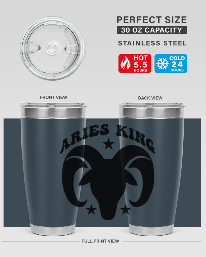 Aries king 110#- zodiac- Tumbler