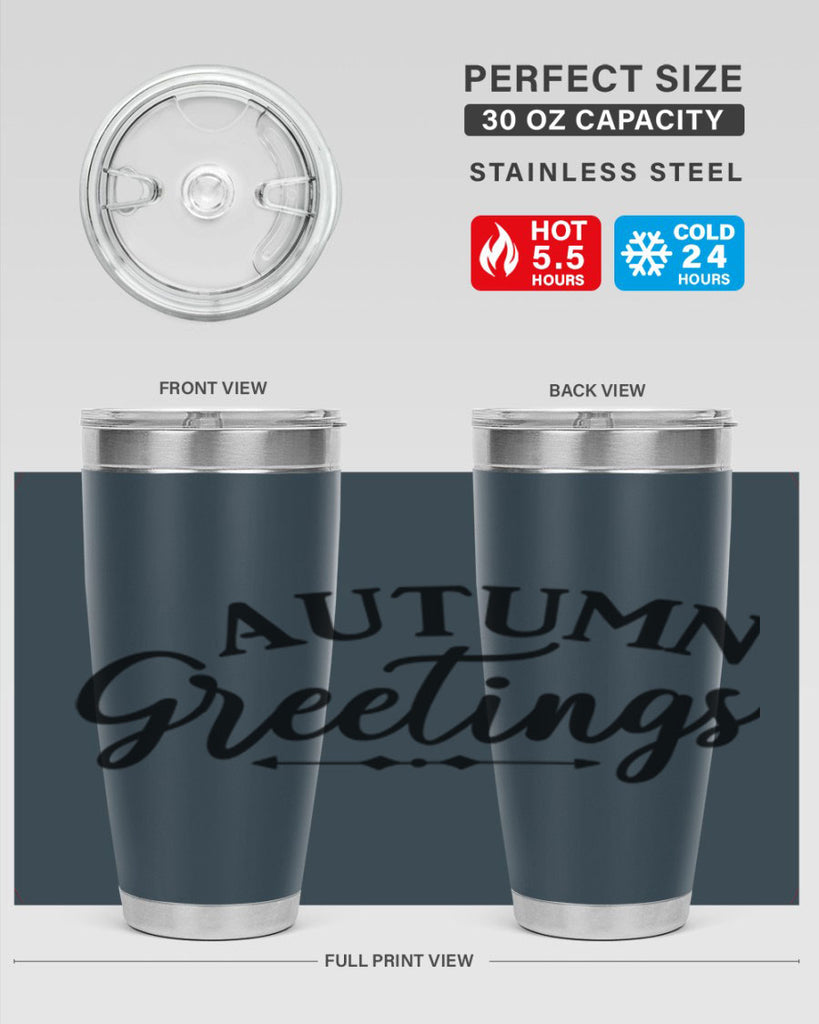 Autumn Greetings 16#- fall- Tumbler
