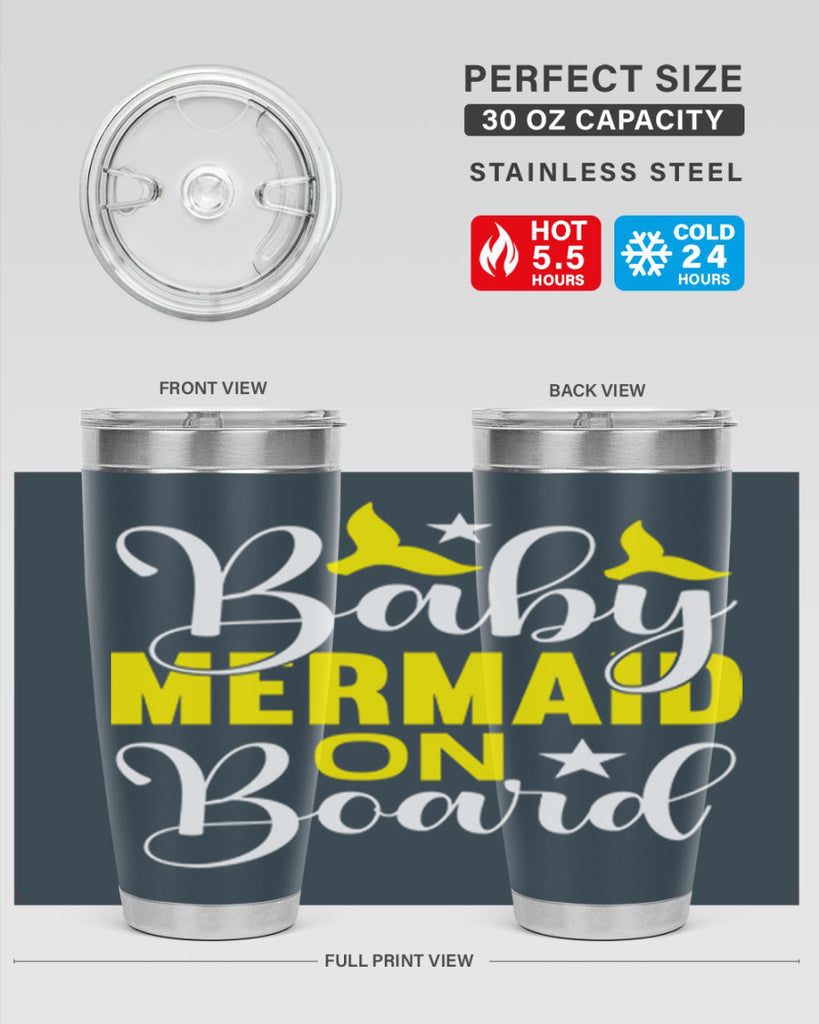 Baby Mermaid on Board 21#- mermaid- Tumbler