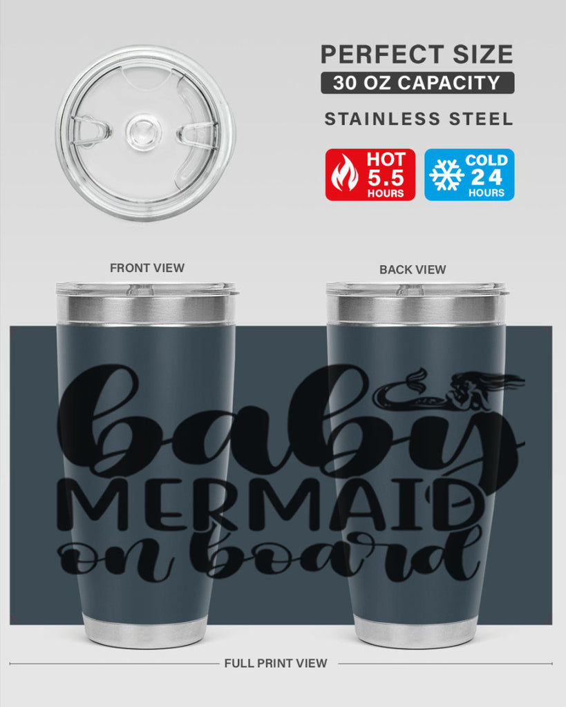 Baby mermaid on board 41#- mermaid- Tumbler