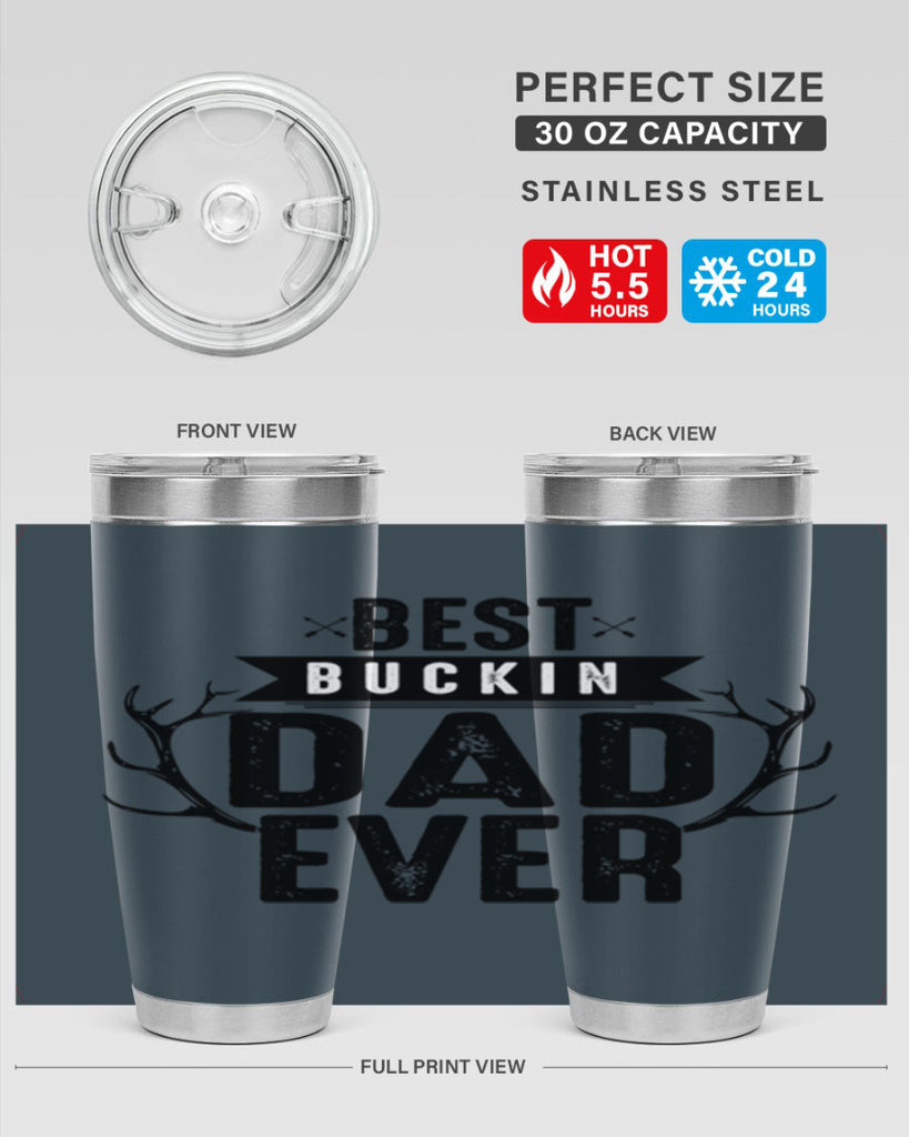 Best Buckin Dad ever 48#- dad- Tumbler