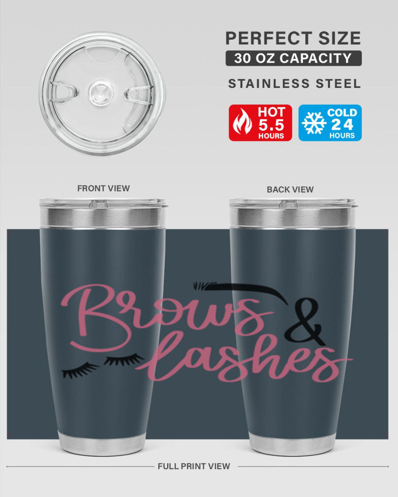 Brows Lashes Style 122#- make up- Tumbler