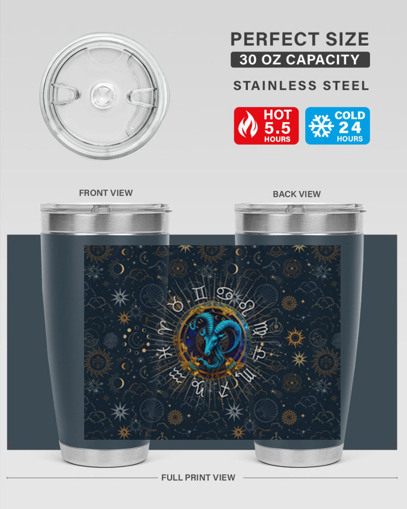 Capricorn Straight 184#- zodiac- Tumbler