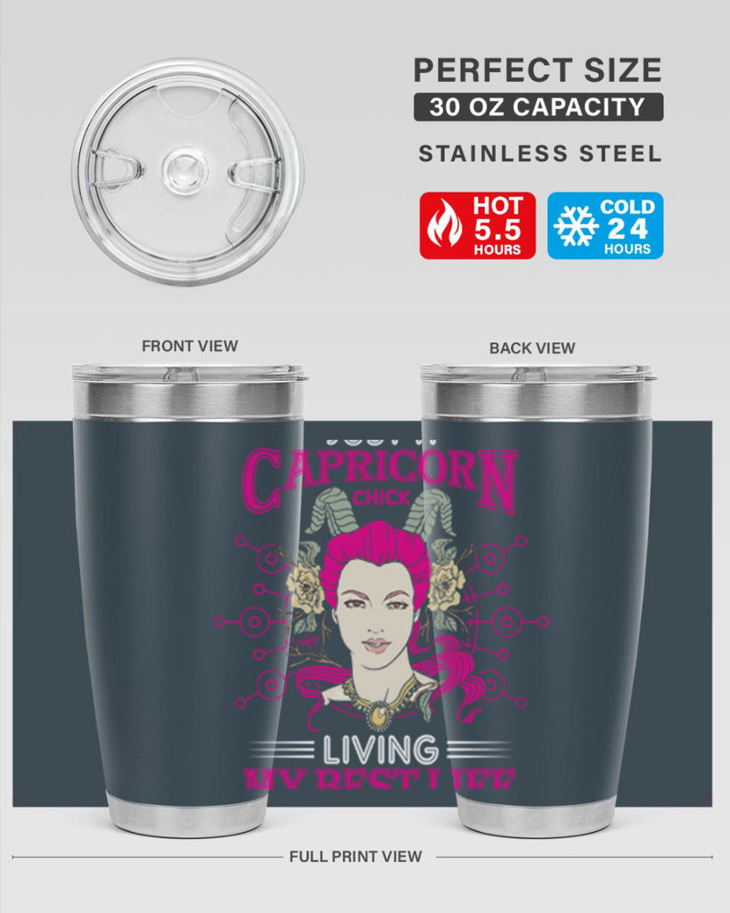 Capricorn chick 193#- zodiac- Tumbler