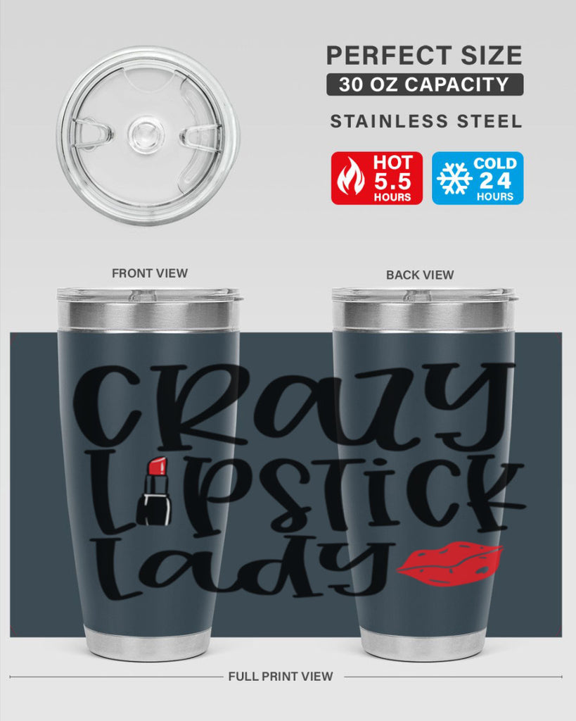 Crazy Lipstick Lady Style 240#- make up- Tumbler