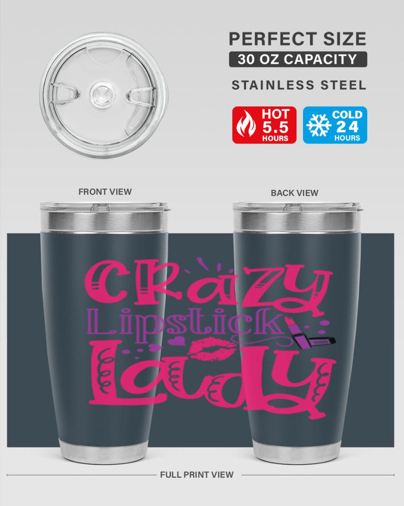 Crazy Lipstick Lady Style 241#- make up- Tumbler