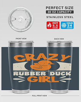 Crazy Rubber Duck Girl Style 4#- duck- Tumbler