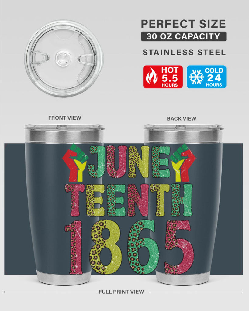 Fist Juneteenth Since 1865 Design Png 10#- Juneteenth- tumbler