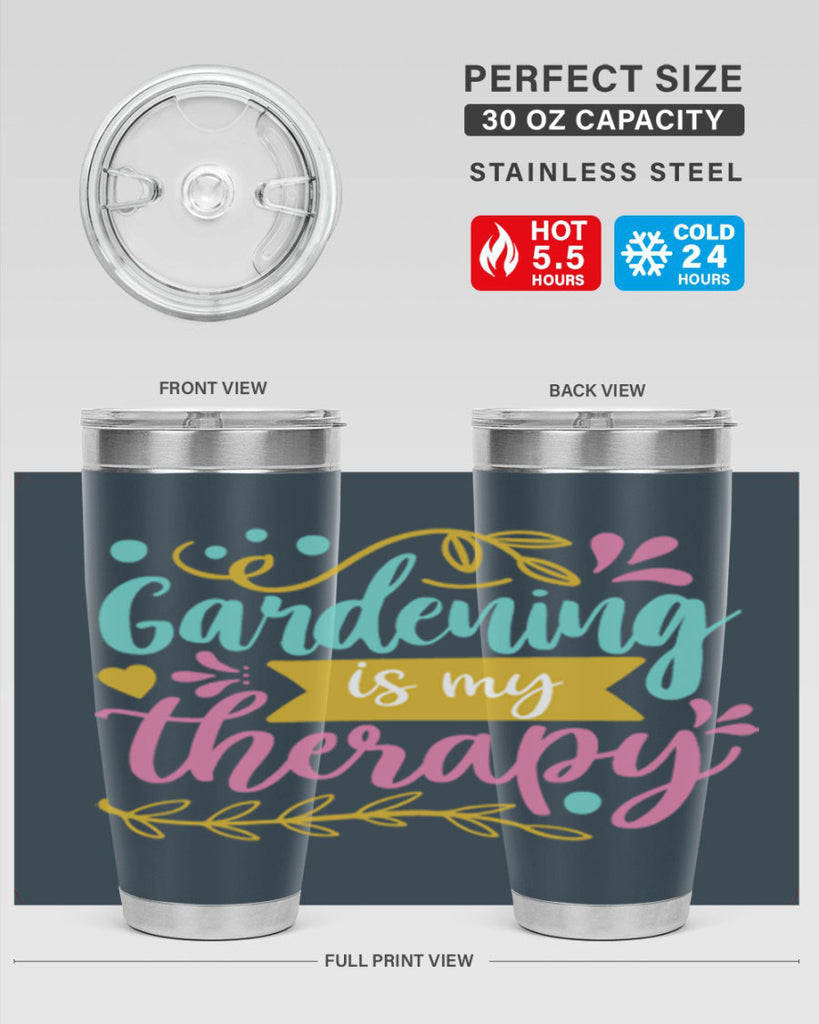 Gardening is my therapy Style 66#- summer- Tumbler
