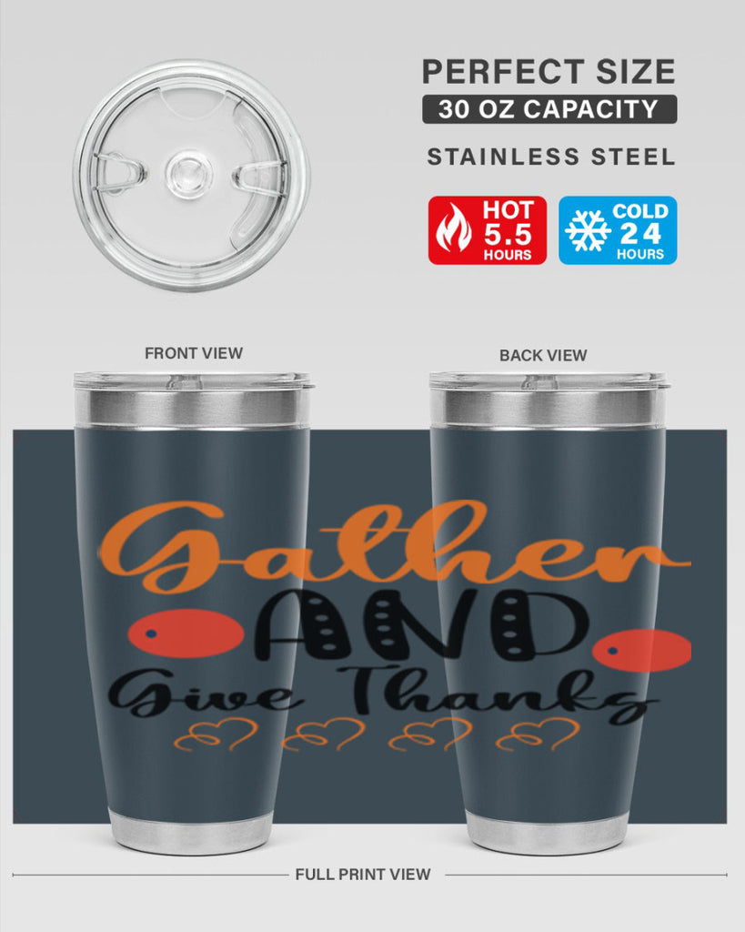 Gather And Give Thanks 188#- fall- Tumbler