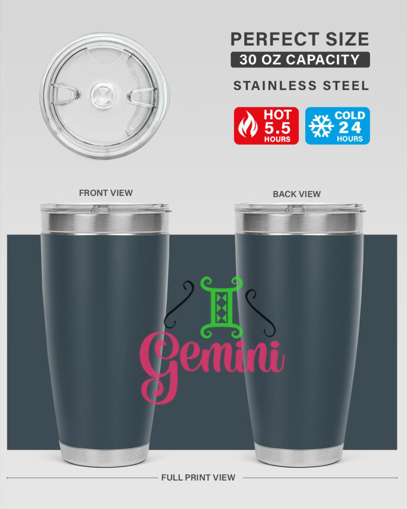 Gemini 224#- zodiac- Tumbler