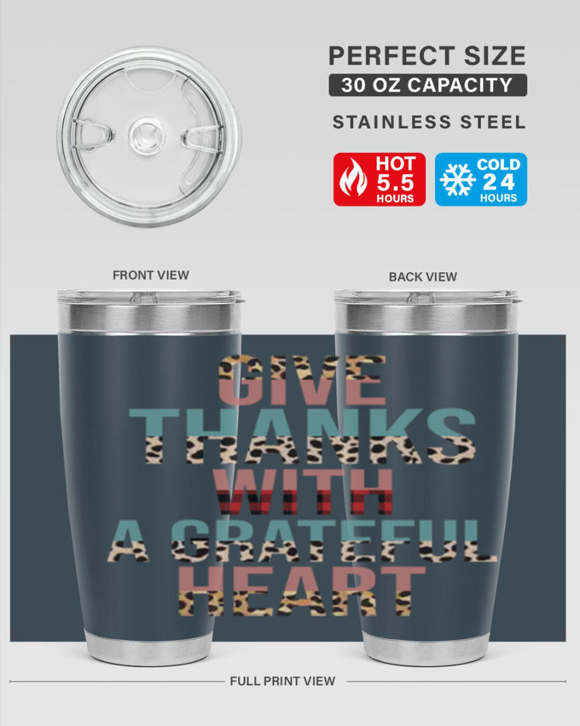 Give thanks with a grateful heart 195#- fall- Tumbler