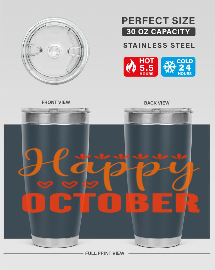 Happy October Design 237#- fall- Tumbler