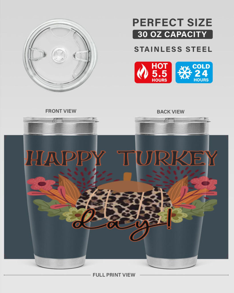 Happy turkey day 253#- fall- Tumbler