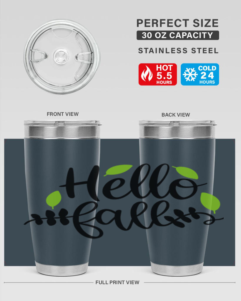 Hello Fall 283#- fall- Tumbler