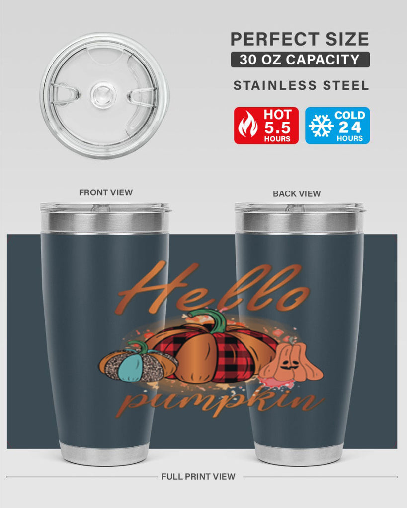 Hello Pumpkin 284#- fall- Tumbler