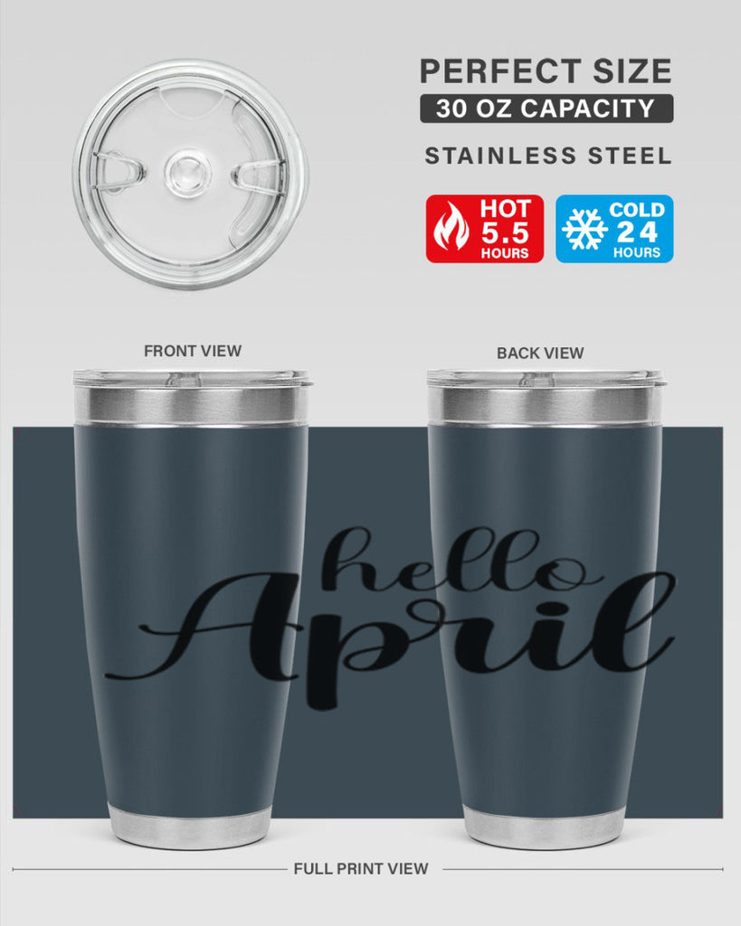 Hello april  219#- spring- Tumbler