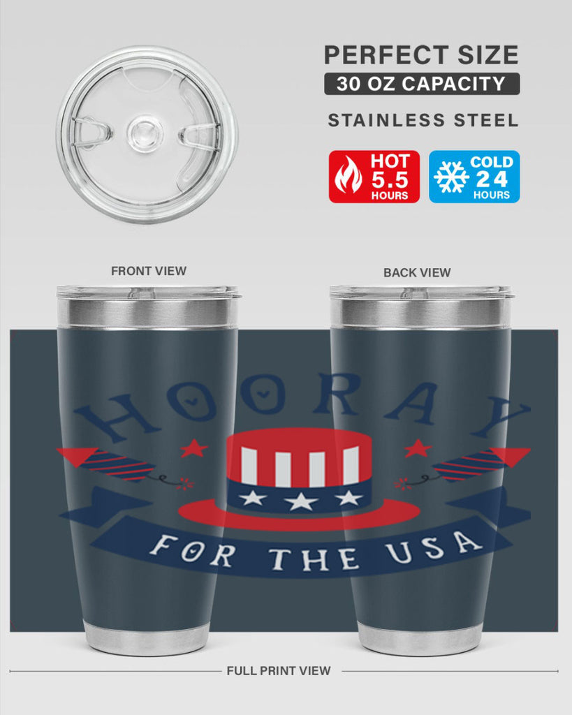 Hooray for the usa Style 42#- Fourt Of July- Tumbler