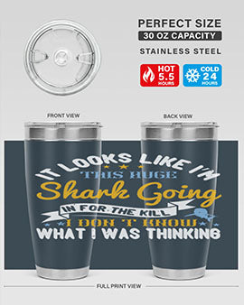 It looks like I’m this huge shark going in for the kill…I don’t know what I was thinking Style 60#- shark  fish- Tumbler