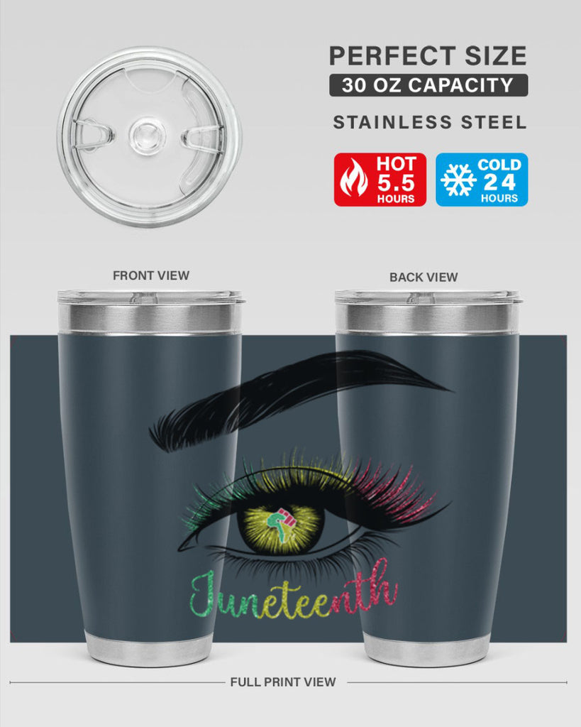 Juneteenth 1865 GirlS Eye 3#- Juneteenth- tumbler
