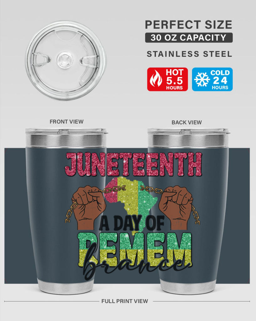 Juneteenth A Day Of Remembrance Png 9#- Juneteenth- tumbler