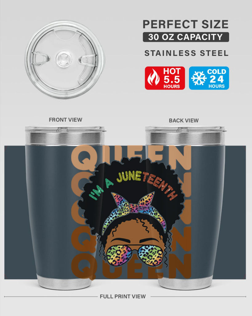 Juneteenth Queen Swag Black Melanin Png 26#- Juneteenth- tumbler