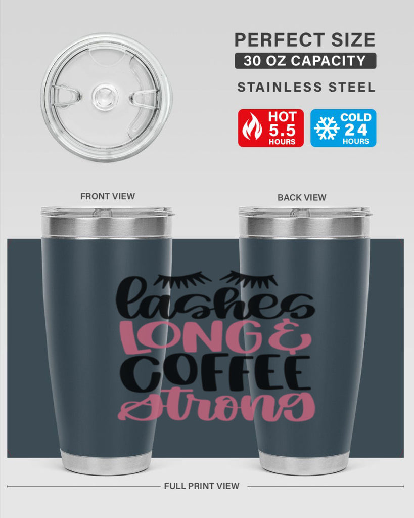 Lashes Long Coffee Strong Style 67#- make up- Tumbler