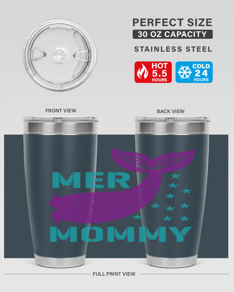 Mer Mommy 342#- mermaid- Tumbler