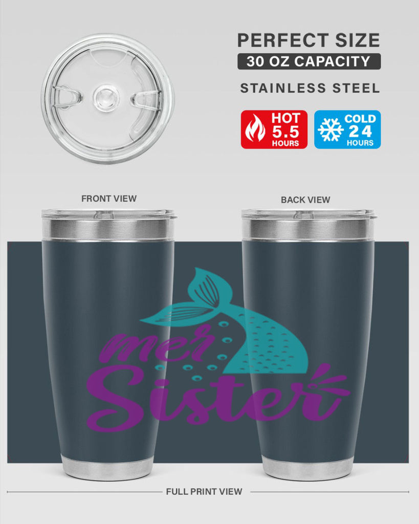 Mer Sister 346#- mermaid- Tumbler