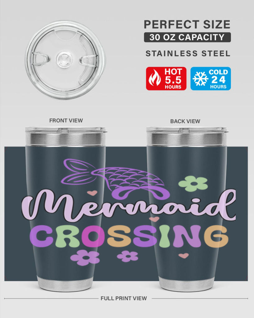 Mermaid Crossing 401#- mermaid- Tumbler