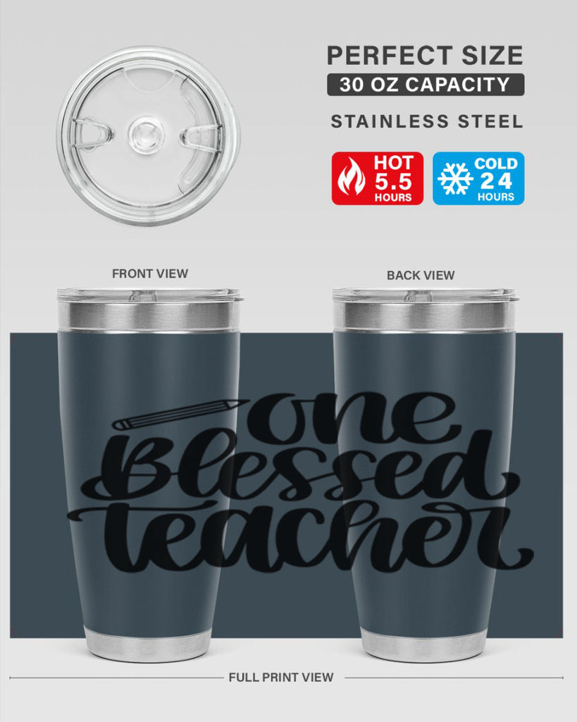 One Blessed Teacher Style 62#- teacher- tumbler