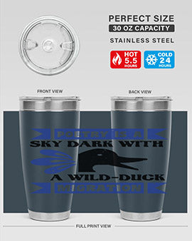Poetry is a sky dark with a wildduck migration Style 22#- duck- Tumbler