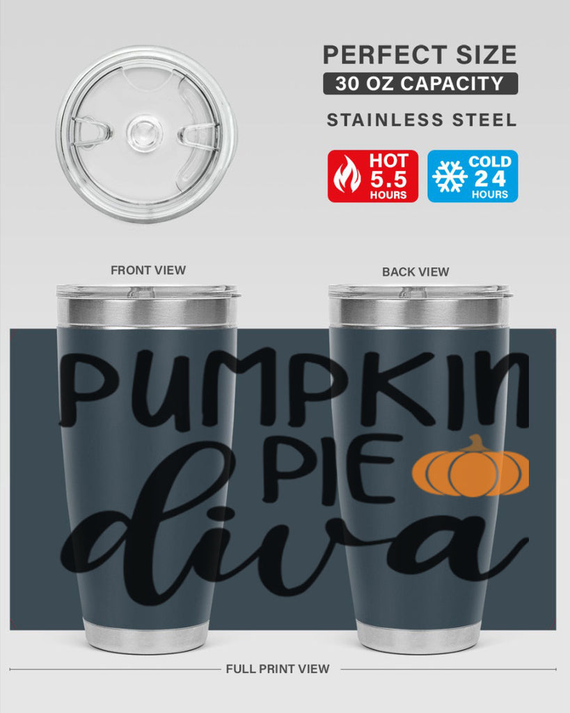 Pumpkin Pie Diva 532#- fall- Tumbler