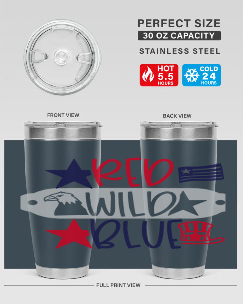 Red Wild Blue Style 171#- Fourt Of July- Tumbler