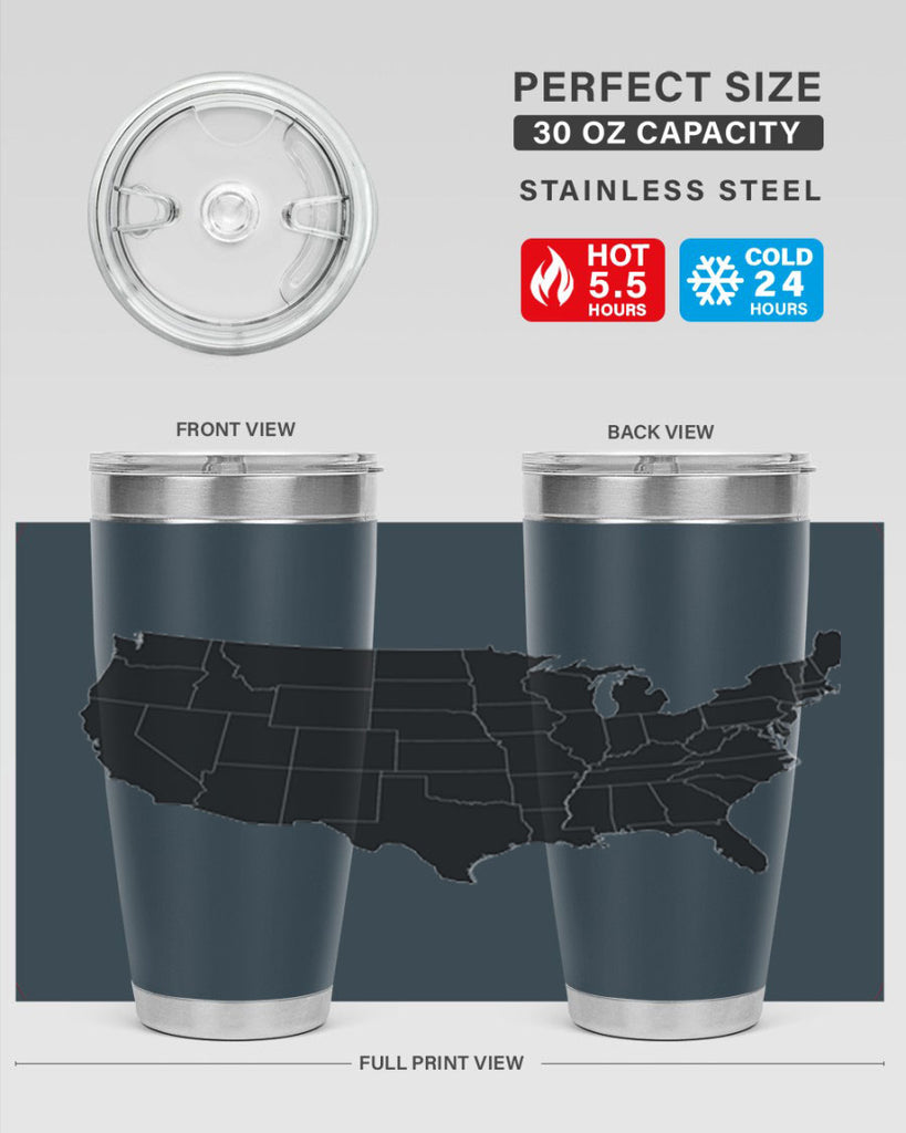 Separate Color Map Style 71#- Fourt Of July- Tumbler