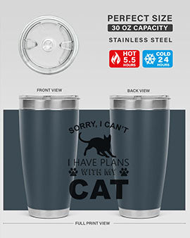 Sorry I Cant Style 116#- cat- Tumbler