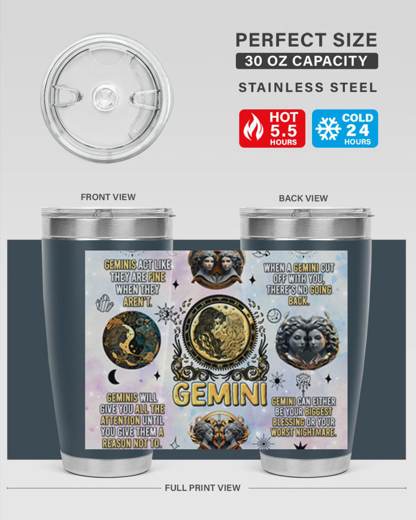 StraightGemini 472#- zodiac- Tumbler