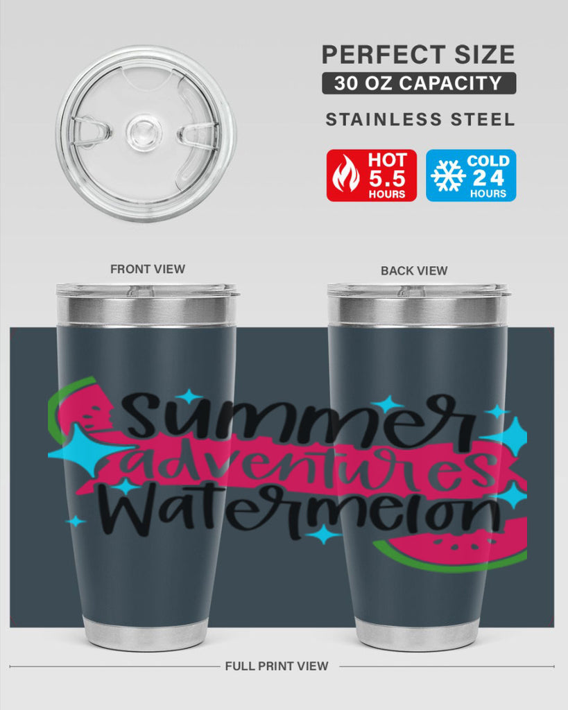 Summer Adventures Watermelon Style 23#- summer- Tumbler