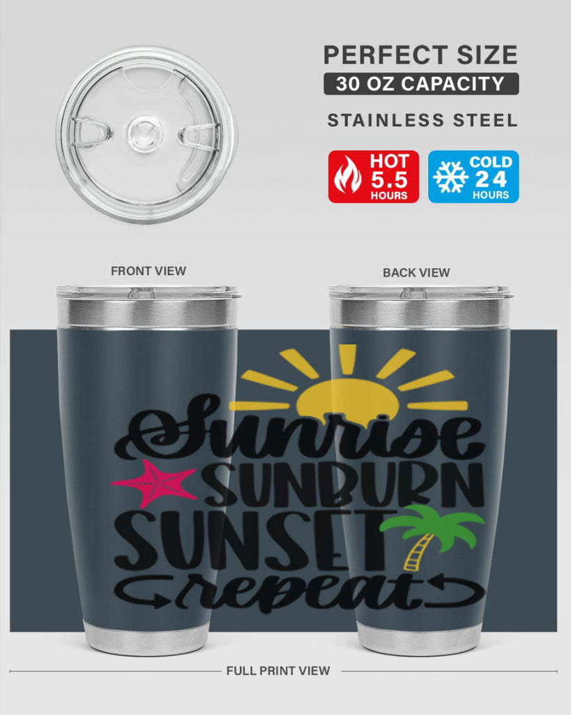 Sunrise Sunburn Sunset Repeat Style 16#- summer- Tumbler