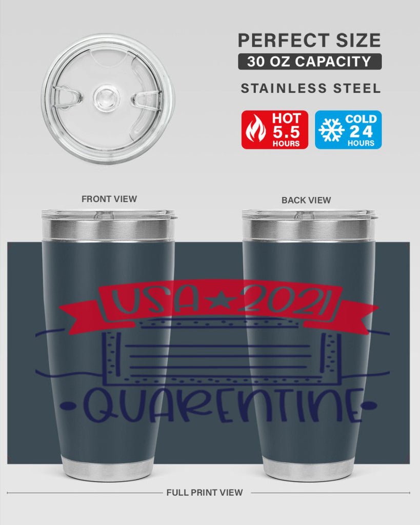 USA Quarentine Style 183#- Fourt Of July- Tumbler