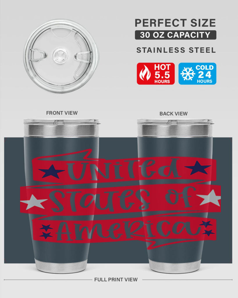 United States Of America Style 177#- Fourt Of July- Tumbler