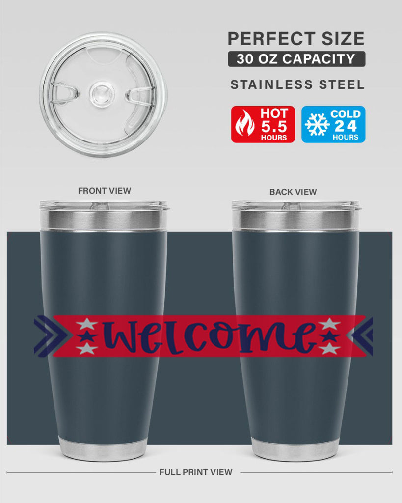 Welcome Style 187#- Fourt Of July- Tumbler