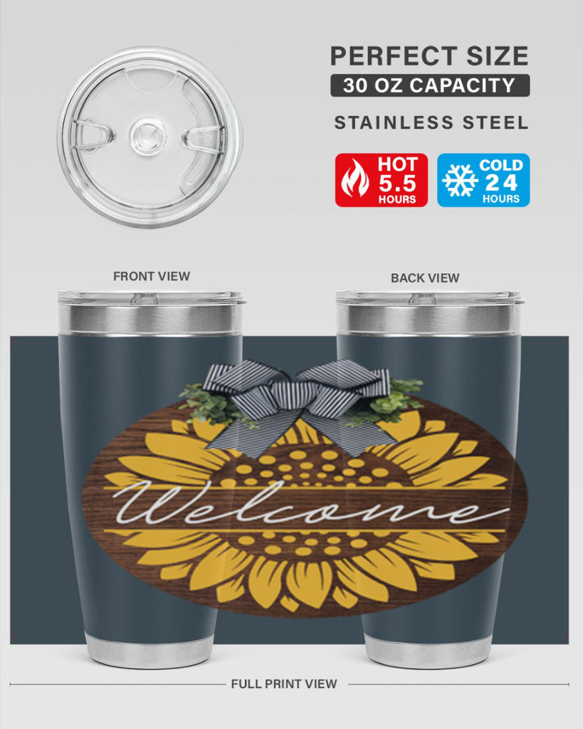 Welcome Sunflower Mockup584#- spring- Tumbler