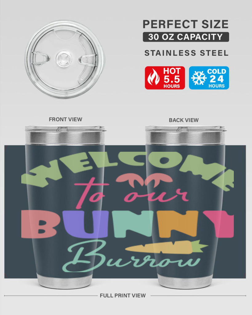Welcome to our bunny burrow588#- spring- Tumbler