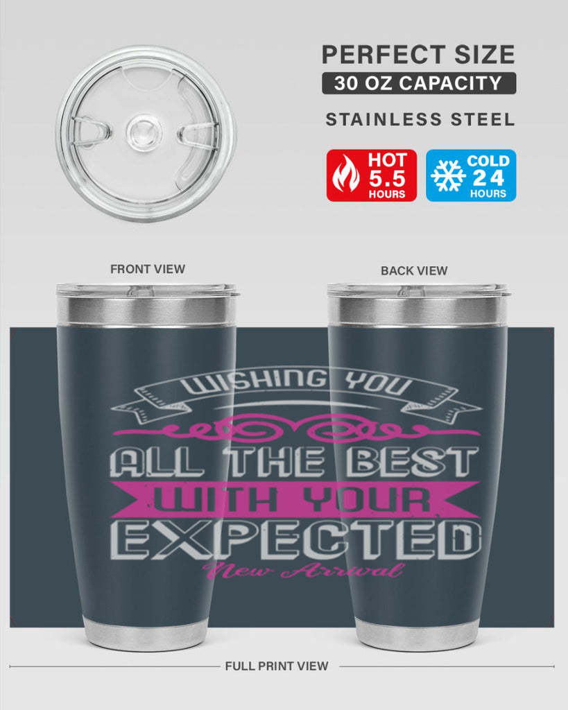 Wishing you all the best on your new arrival Style 7#- baby shower- tumbler