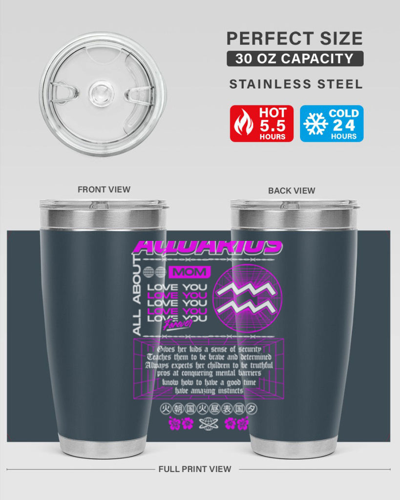 aquarius 86#- zodiac- Tumbler