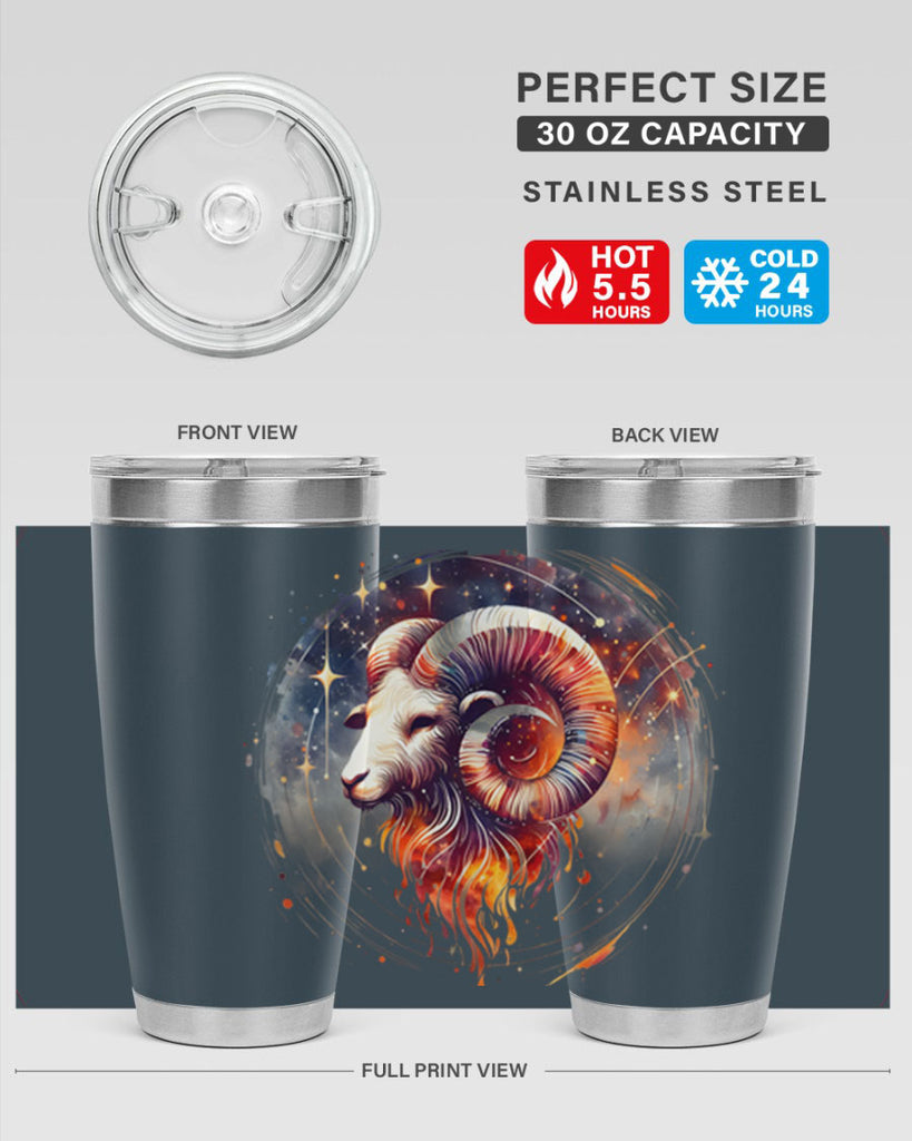 aries 125#- zodiac- Tumbler